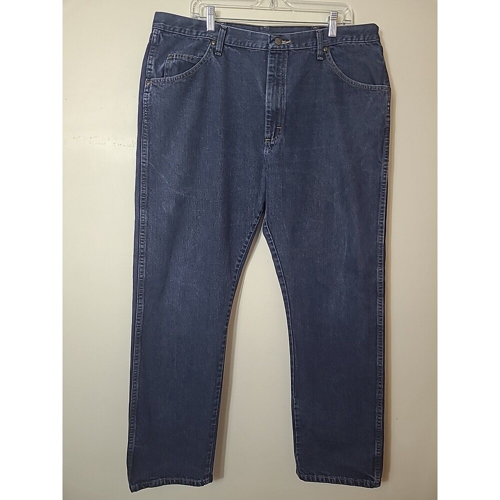 Wrangler Regular Fit Medium Dark Wash Mens Jeans Size 40x32